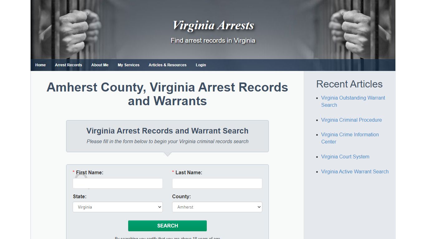 Amherst County, Virginia Arrest Records and Warrants